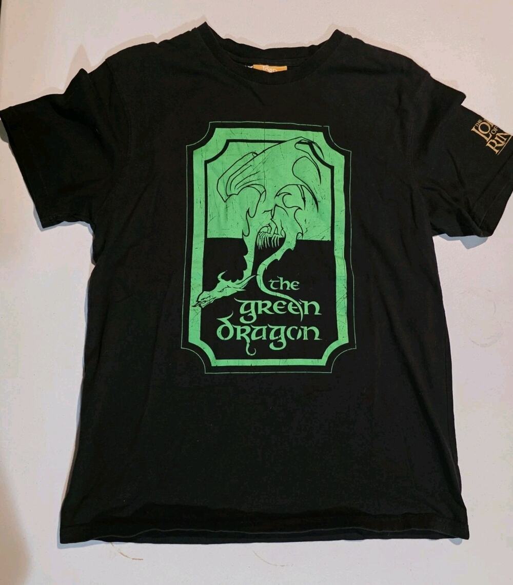 Lord of the Rings Green Dragon Inn Black T-Shirt Men’s Medium